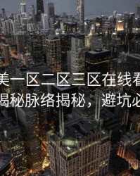 国产欧美一区二区三区在线看热辣幕后揭秘脉络揭秘，避坑必读