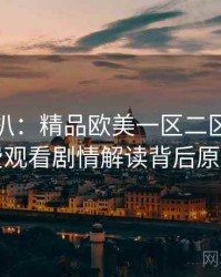 独家深扒：精品欧美一区二区三区免费观看剧情解读背后原因