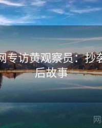 黑料官网专访黄观察员：抄袭风波幕后故事