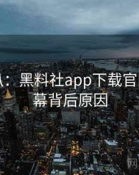 独家深扒：黑料社app下载官网财经内幕背后原因